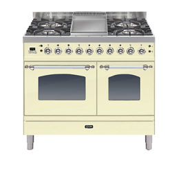 ILVE PDN100FE3 Milano Freestanding Dual Fuel Range Cooker Cream